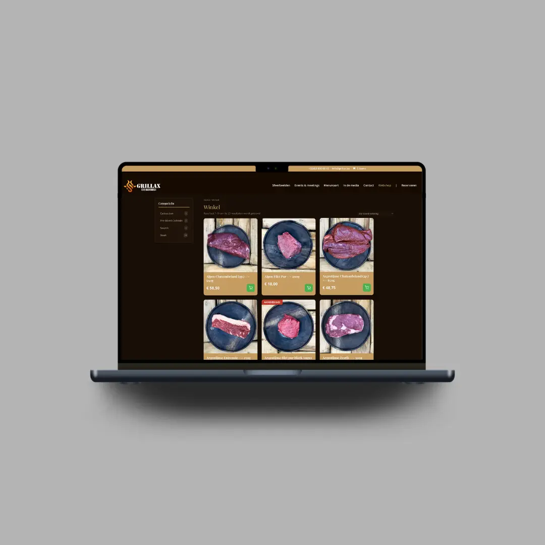 Grillax Steakhouse webshop