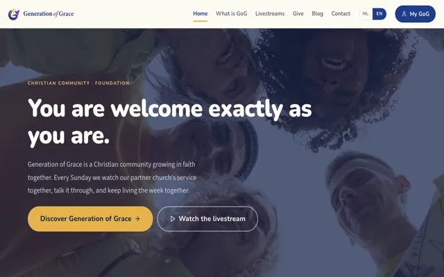 Website van Generation of Grace