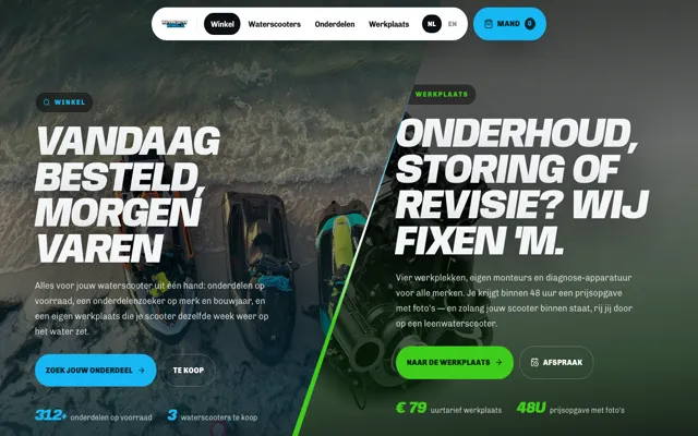 Website van Waterscooterwinkel
